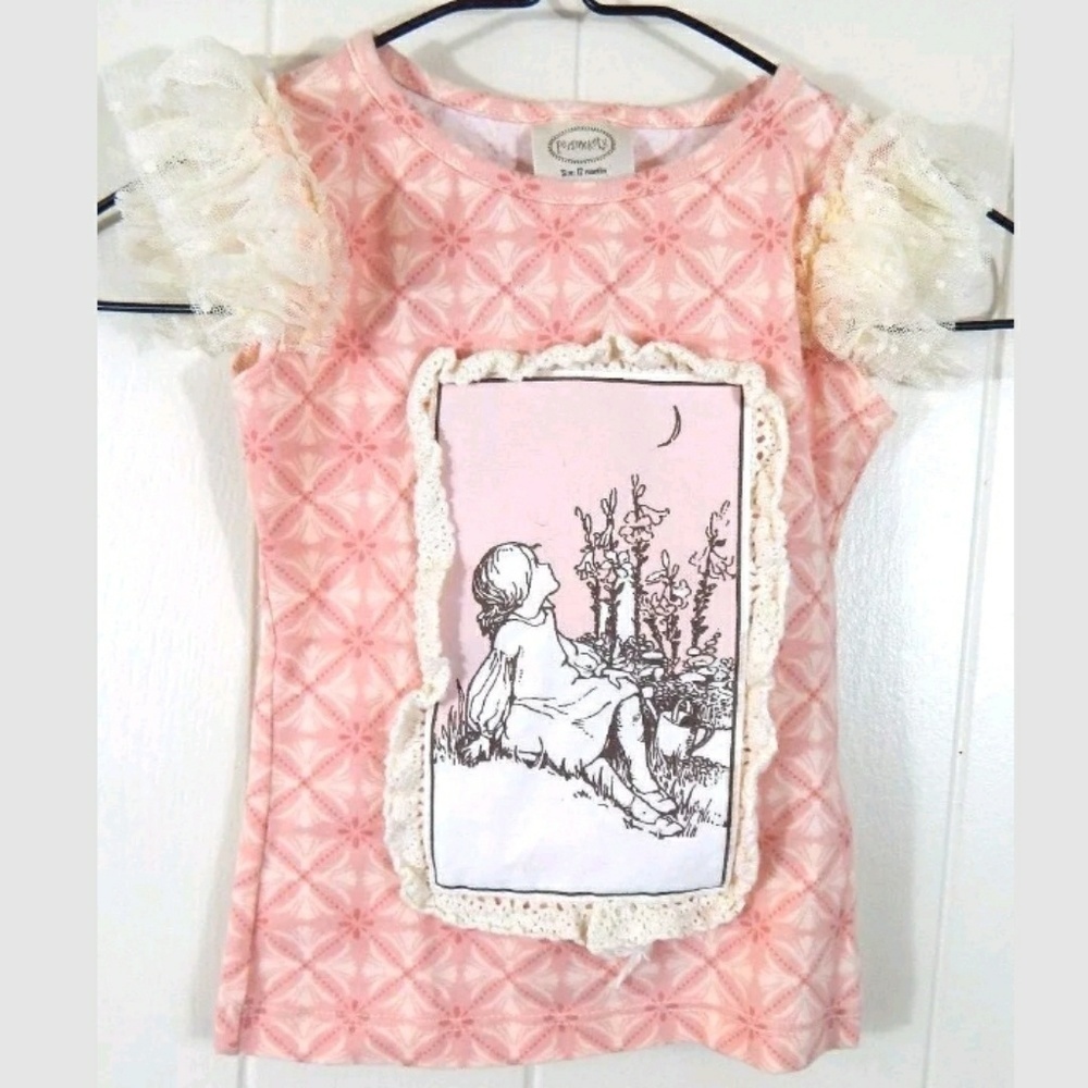 Persnickety Double Ruffle Graphic Tee